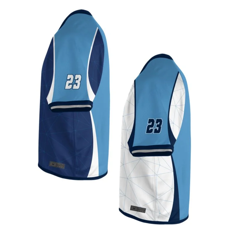 Custom Geometric Grid Lacrosse V-Neck Jersey Set | OEM