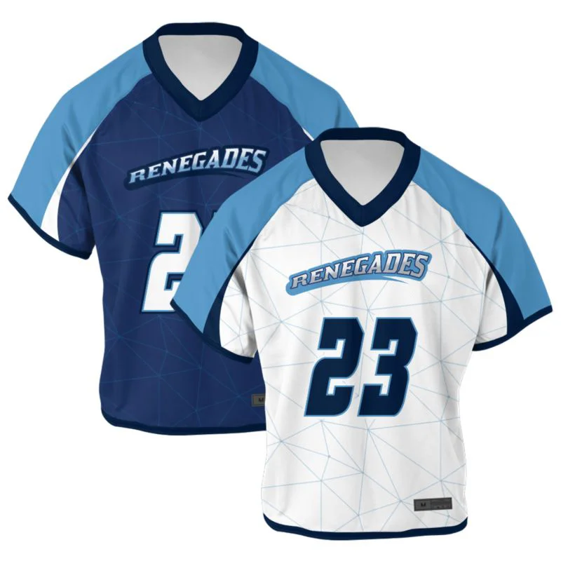 Custom Geometric Grid Lacrosse V-Neck Jersey Set | OEM