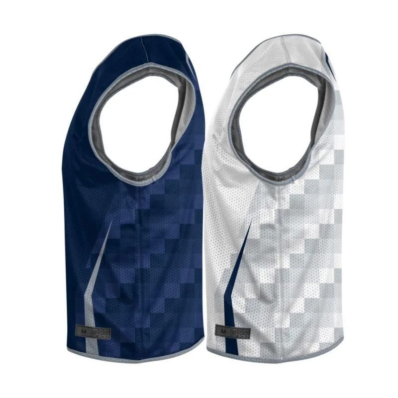 Custom Geometric Flank Reversible Sleeveless Lacrosse Jersey | OEM