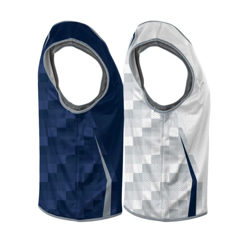 Custom Geometric Flank Reversible Sleeveless Lacrosse Jersey | OEM