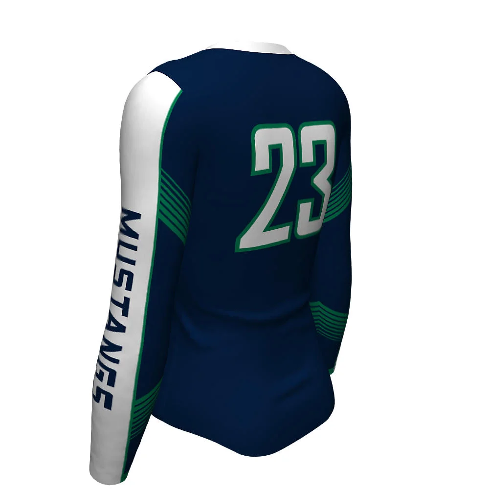 Custom Speed Stripe Long Sleeve Volleyball Jersey | OEM