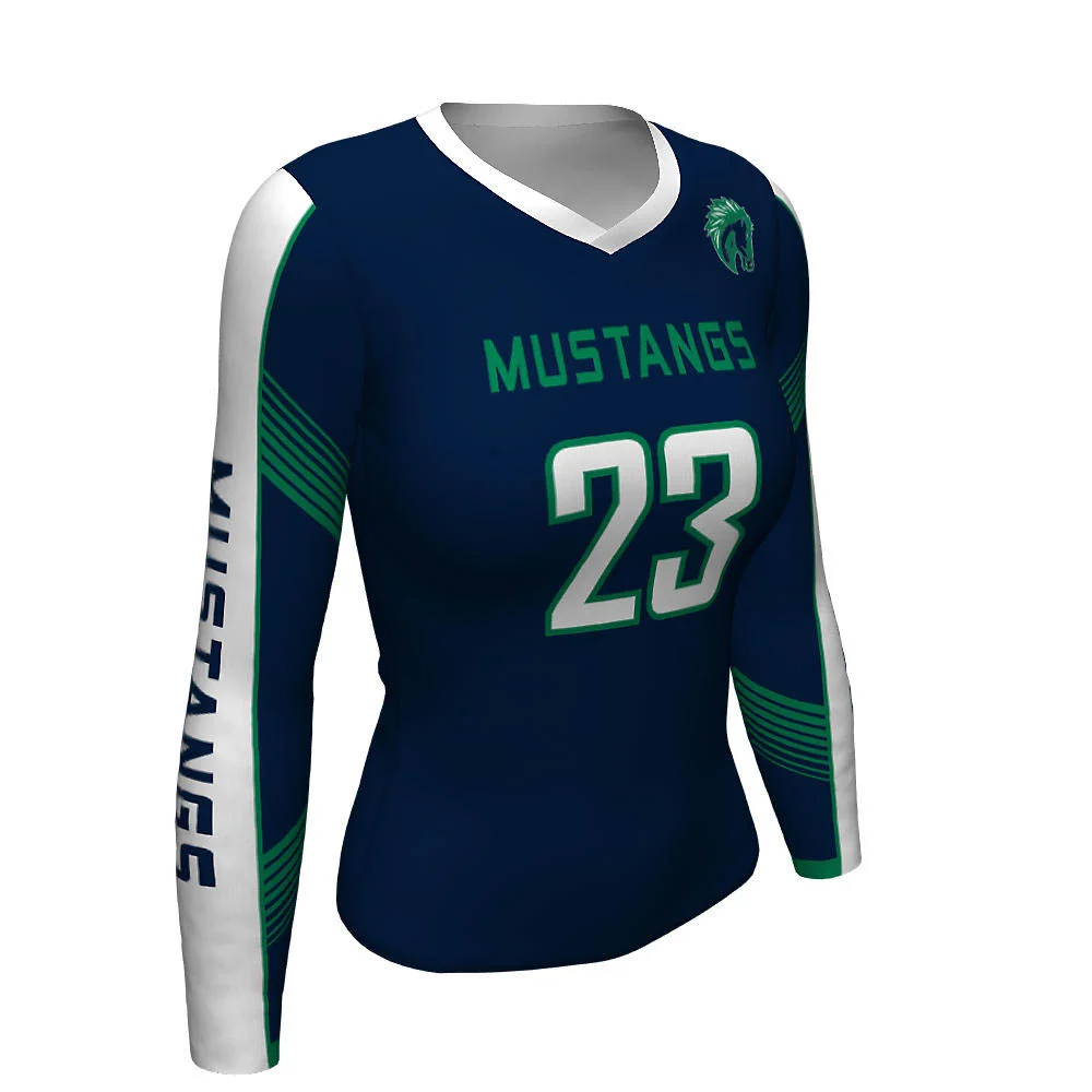 Custom Speed Stripe Long Sleeve Volleyball Jersey | OEM
