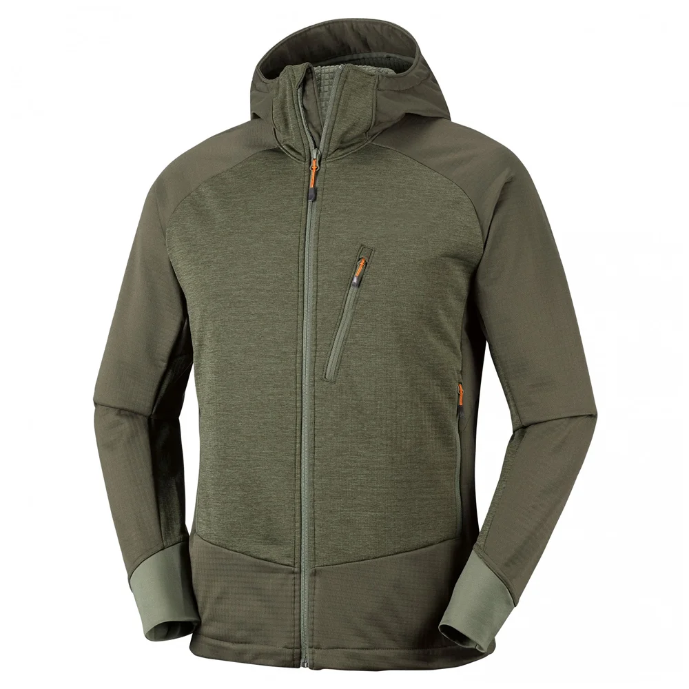 Custom Olive Green Hybrid Fleece Softshell Jacket | B2B OEM