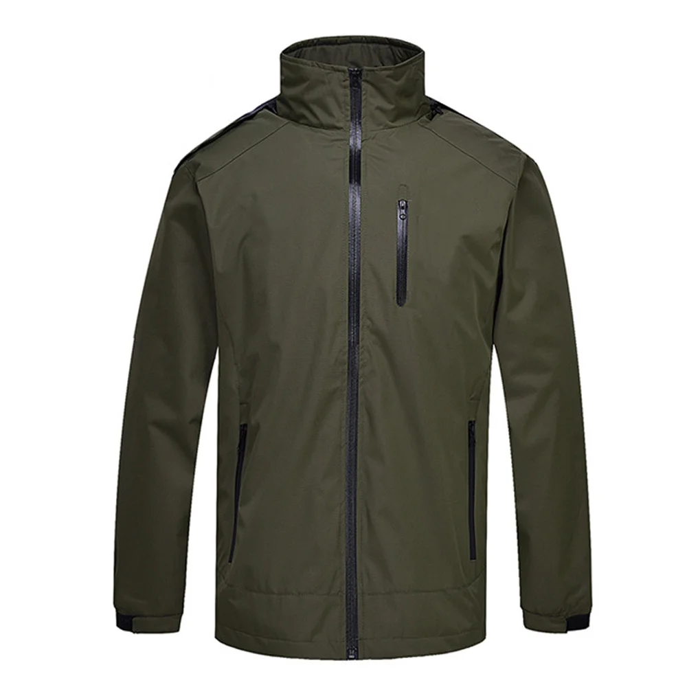 Custom Olive Green Stand Collar Tactical Softshell Jacket | OEM