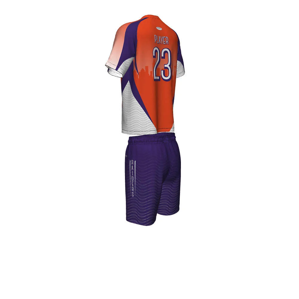 Custom Orange & Purple Curved Flank Ultimate Frisbee Uniform Set | OEM