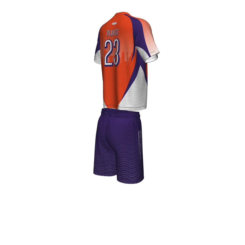 Custom Orange & Purple Curved Flank Ultimate Frisbee Uniform Set | OEM