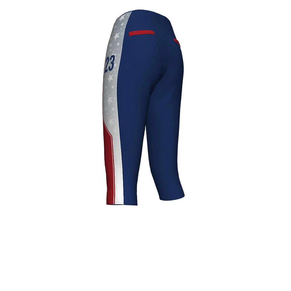 Custom Patriotic Star Panel Knicker Softball Pants | OEM