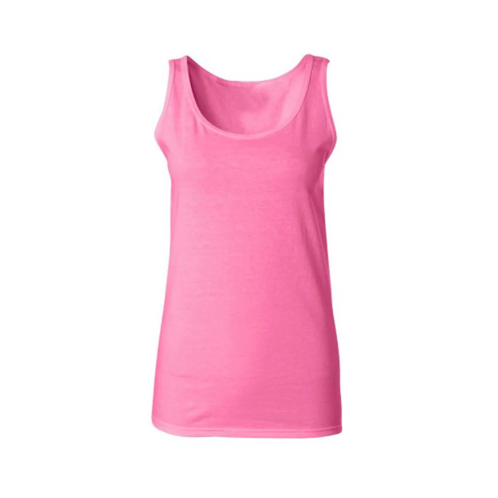 Custom Pink Scoop Neck Athletic Tank Top | Gymwear OEM