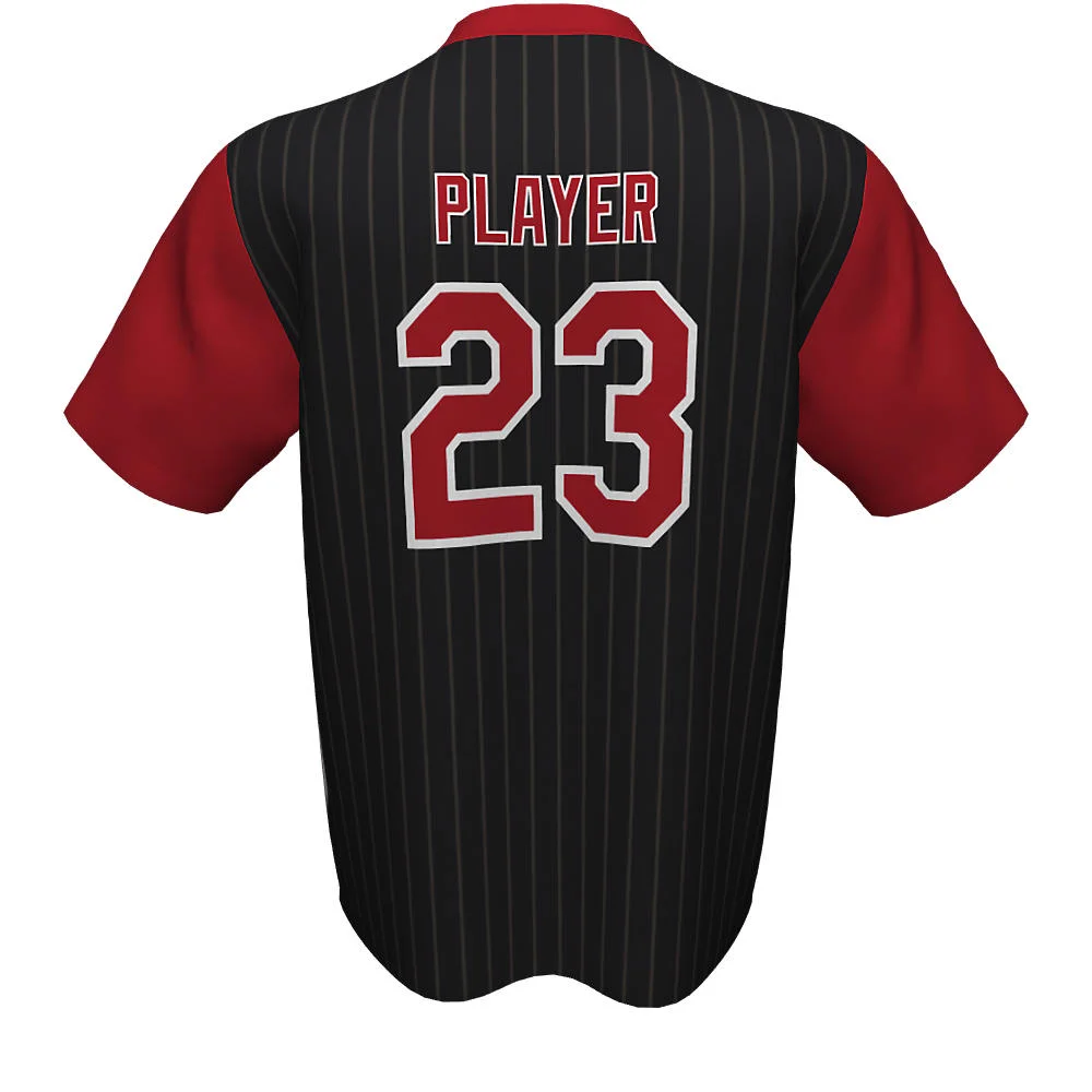 Custom Pinstripe Raglan Baseball Short Sleeve Jersey | OEM
