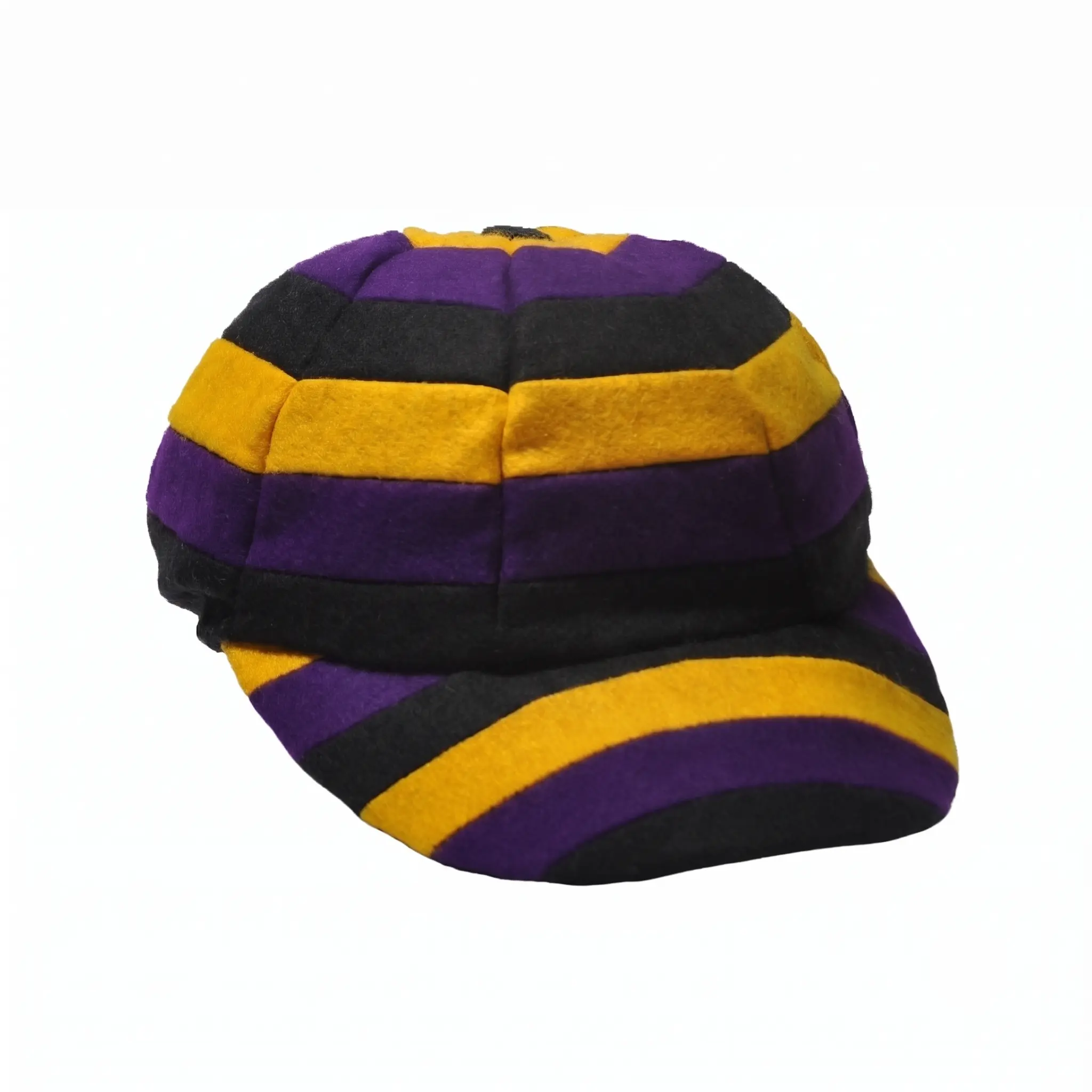 Custom Hooped & Striped Wool Cricket Cap | OEM Baggy Cap