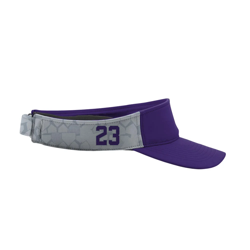 Custom Purple Diamonds Athletic Team Visor | OEM Sports Headwear