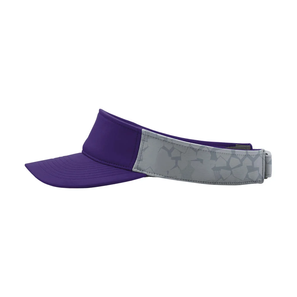 Custom Purple Diamonds Athletic Team Visor | OEM Sports Headwear