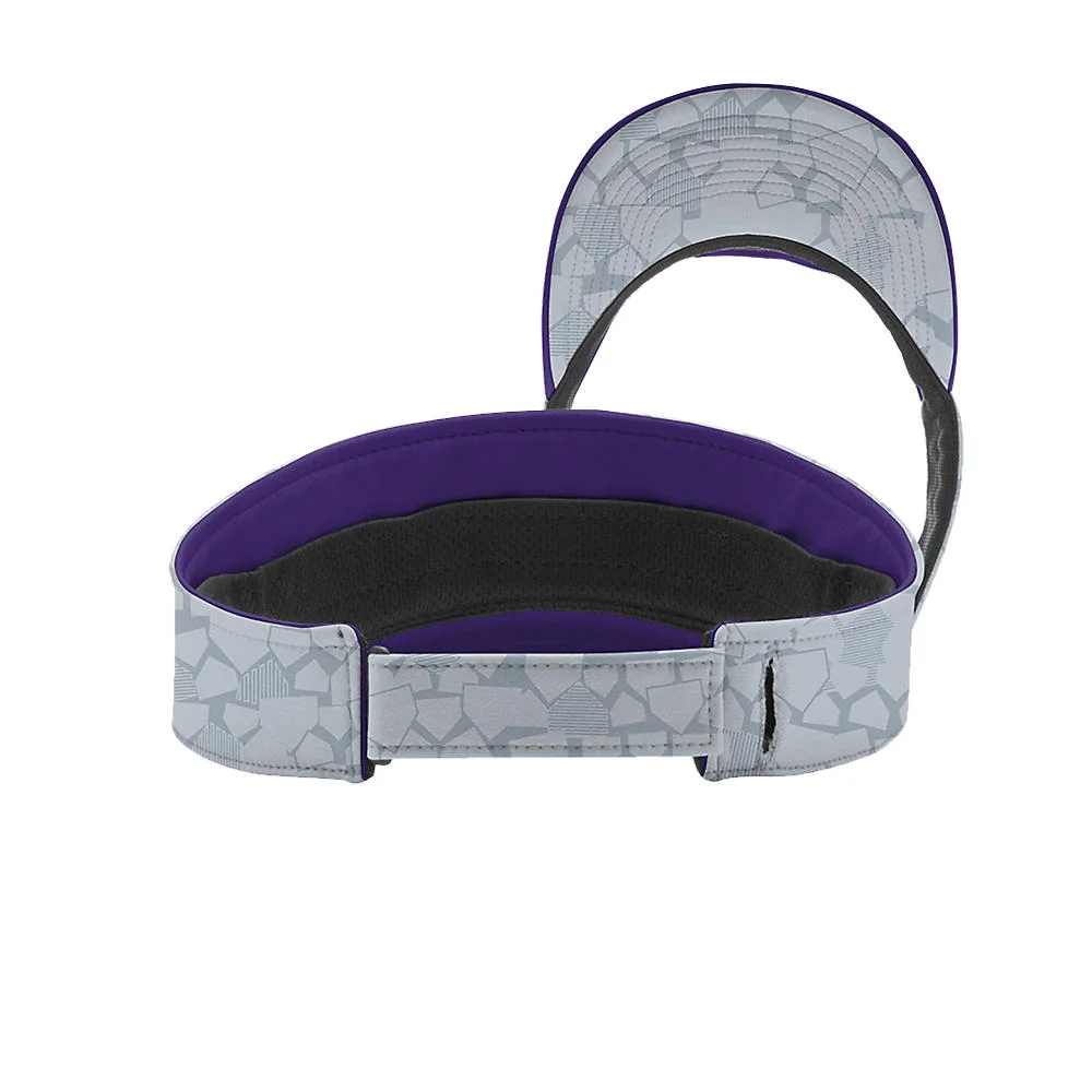 Custom Purple Diamonds Athletic Team Visor | OEM Sports Headwear