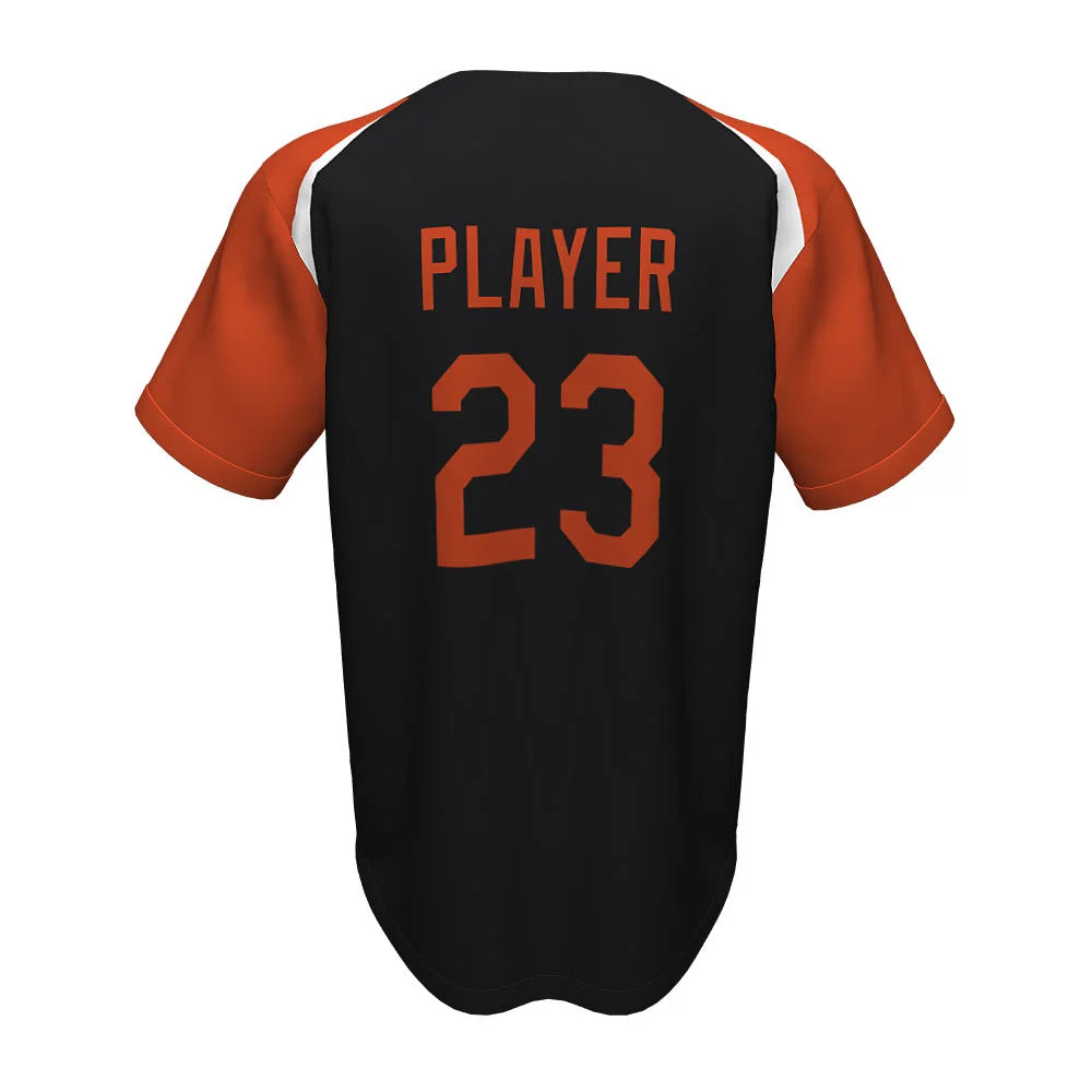 Custom Raglan Sleeve Full Button Baseball Jersey | OEM