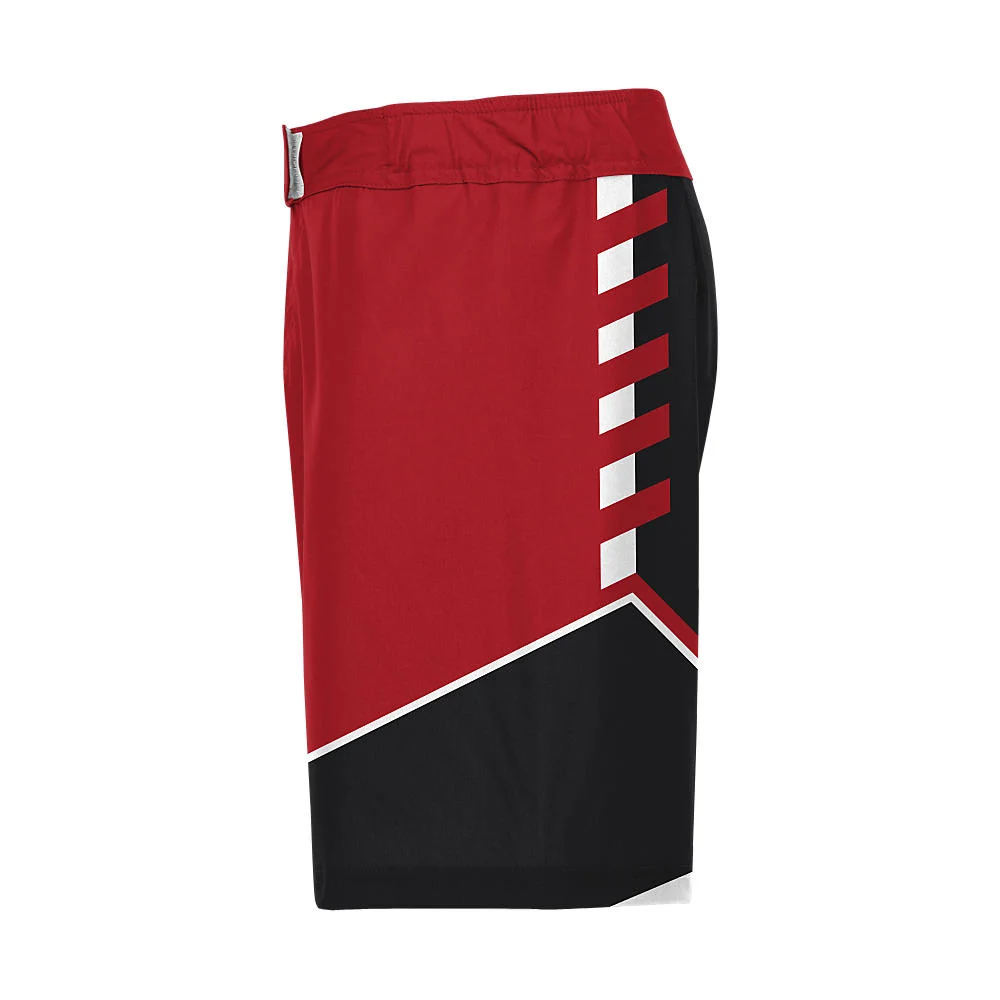 Custom Angle Panel Red Wrestling Fight Shorts | OEM