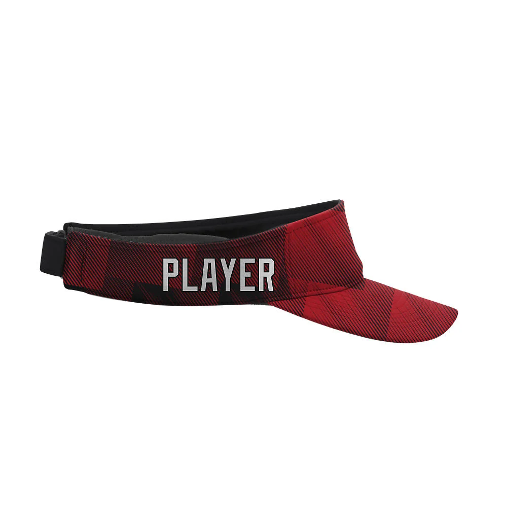 Custom Red Cobras Textured Athletic Visor | 3D Puff Embroidery OEM