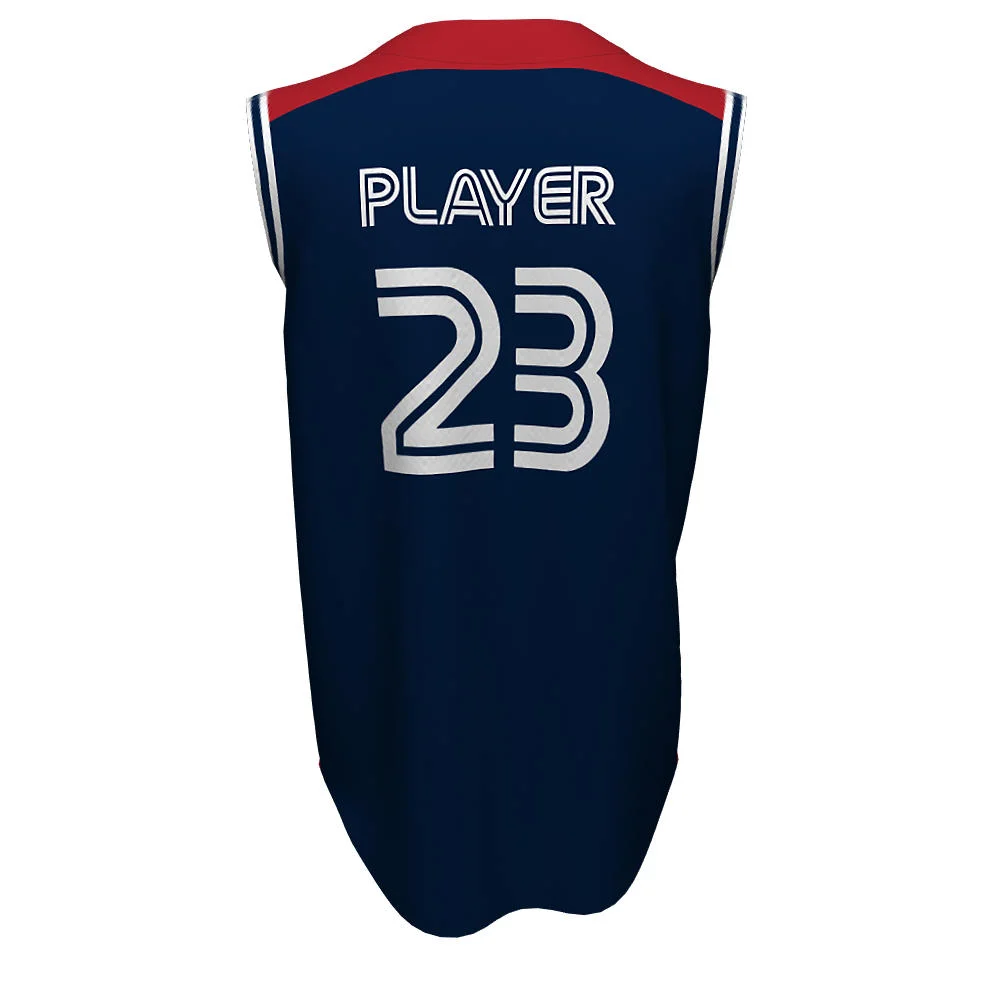 Custom Full Button Sleeveless Baseball Vest Jersey | OEM