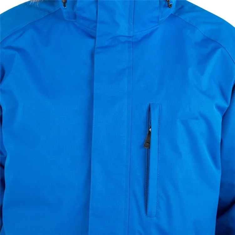 Custom Royal Blue 3-in-1 Fur-Trim Winter Sports Jacket | OEM