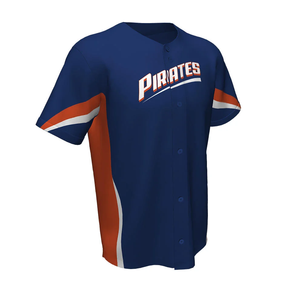 Custom Multi-Panel Full Button Baseball Jersey | OEM