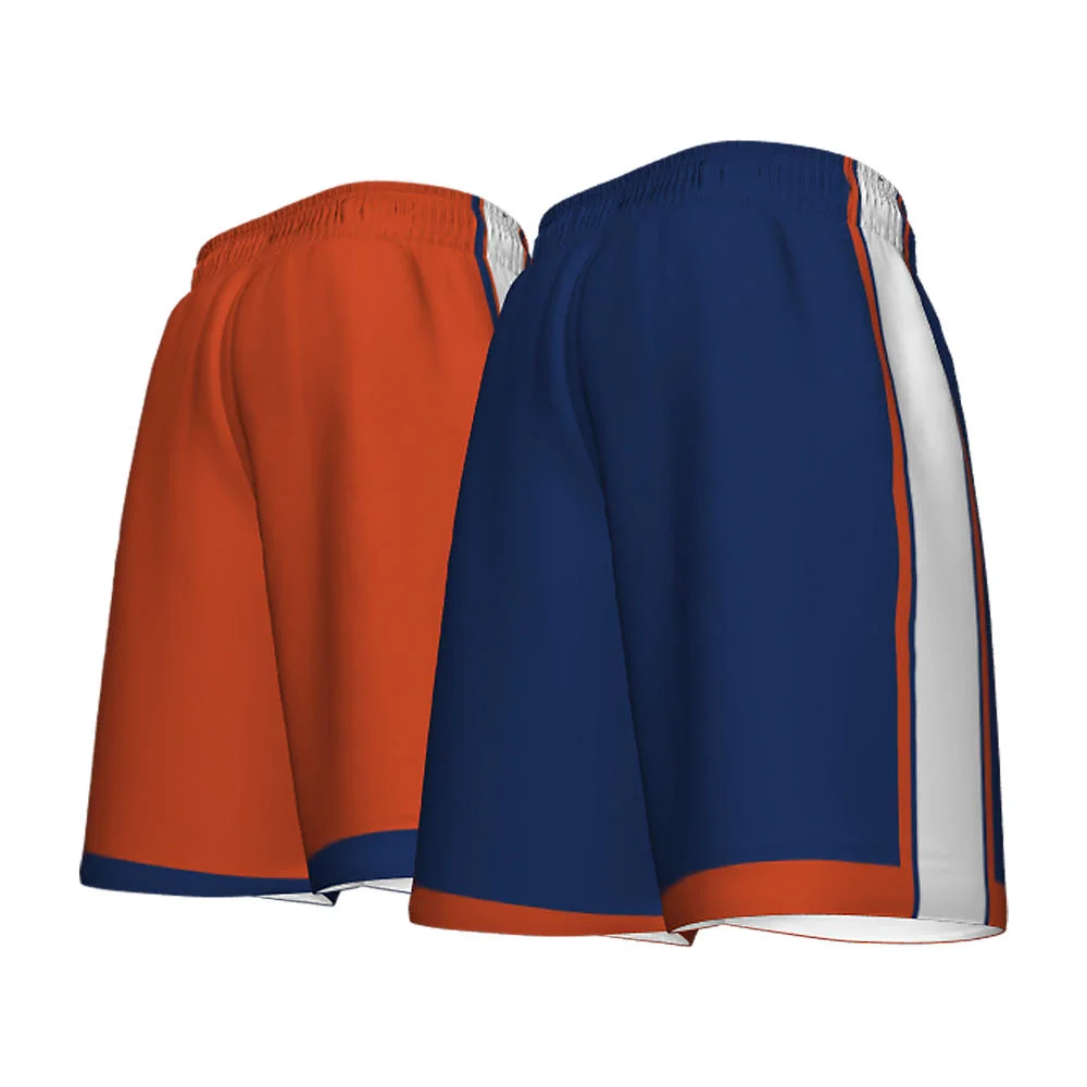 Custom Royal & Orange 2-in-1 Reversible Basketball Shorts | OEM
