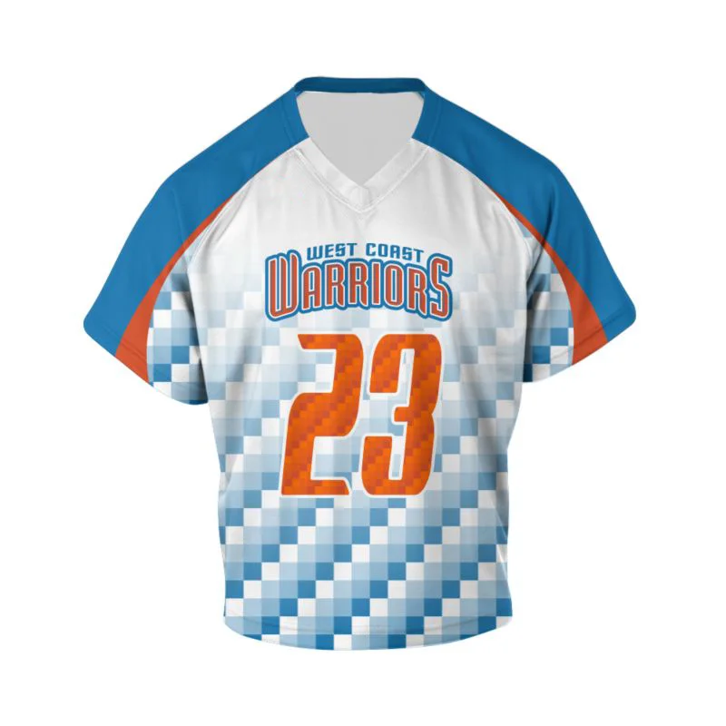 Custom Checkered Raglan Sublimated Lacrosse Jersey | OEM