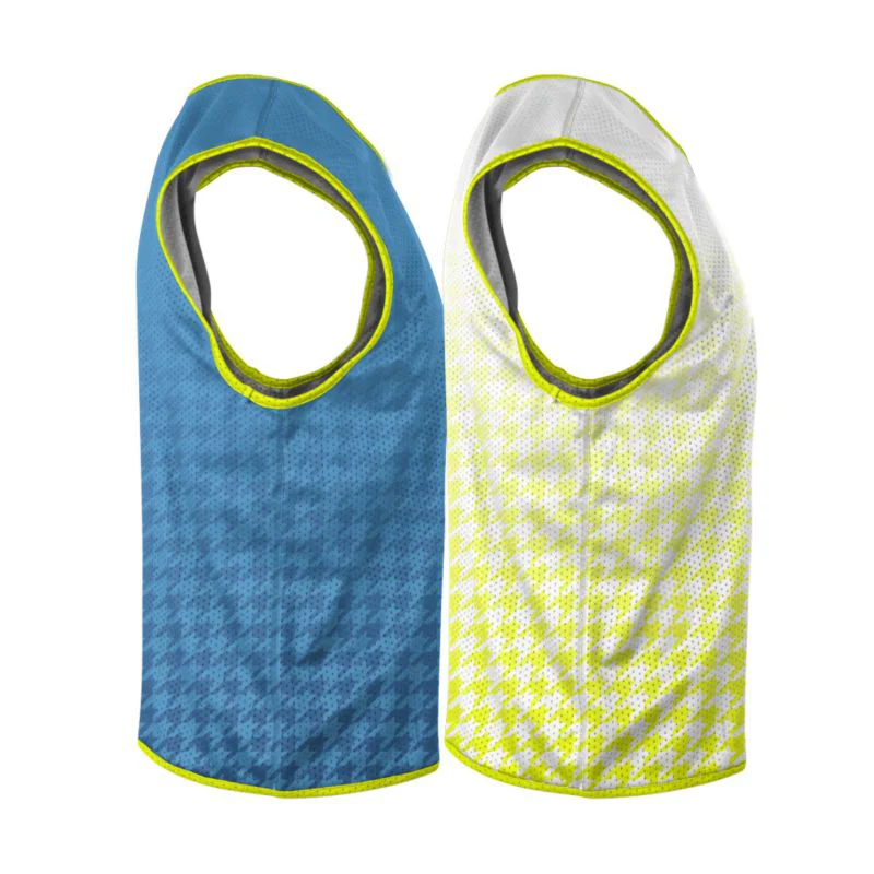 Custom Houndstooth Pattern Reversible Sleeveless Lacrosse Jersey | OEM