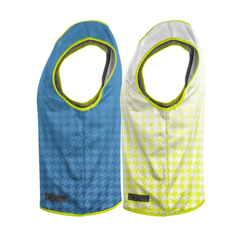 Custom Houndstooth Pattern Reversible Sleeveless Lacrosse Jersey | OEM