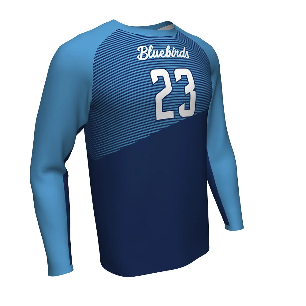 Custom Gradient Speed Stripe Esports Long Sleeve Jersey | OEM