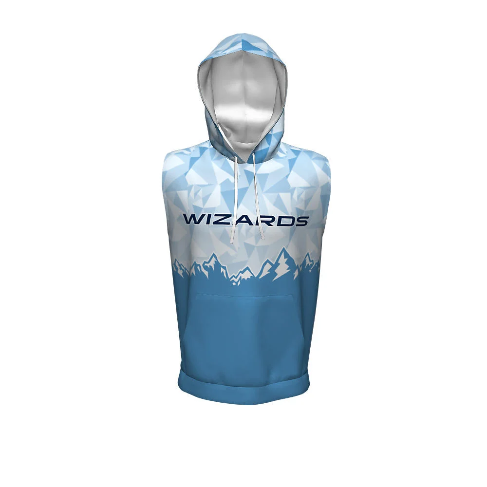 Custom Polygonal Mountain Sublimated Sleeveless Hoodie | OEM