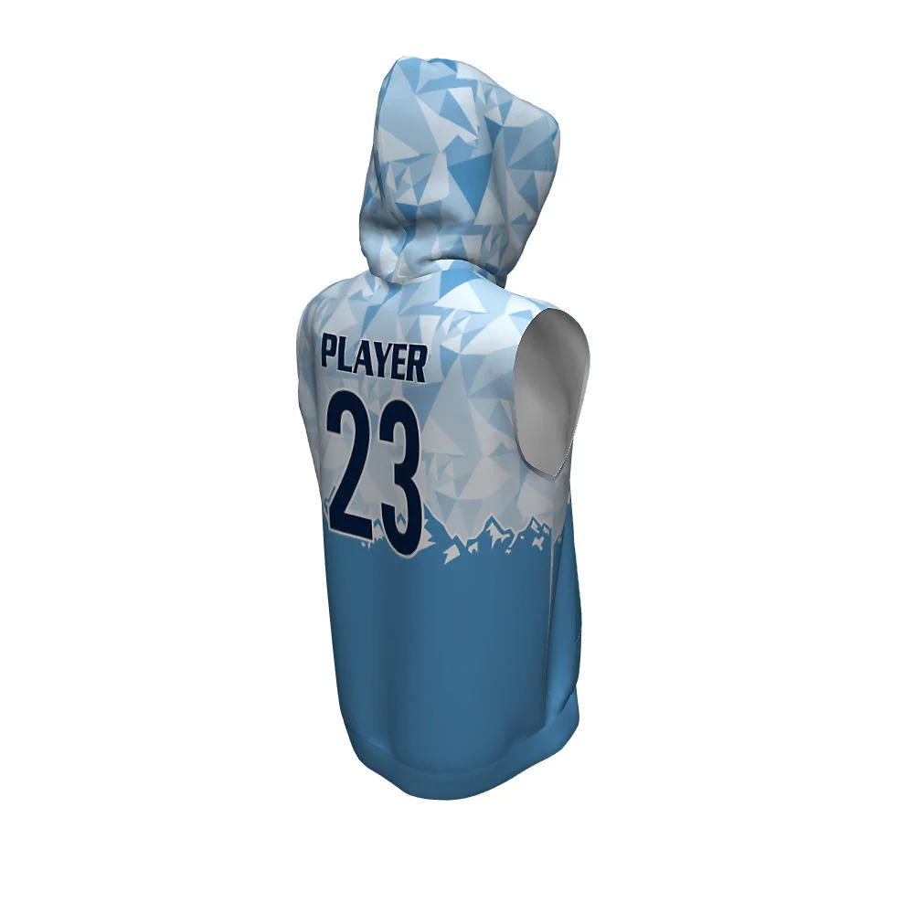 Custom Polygonal Mountain Sublimated Sleeveless Hoodie | OEM