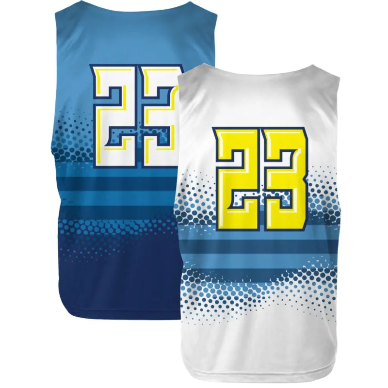 Custom Halftone Dot Reversible Lacrosse Practice Jersey | OEM