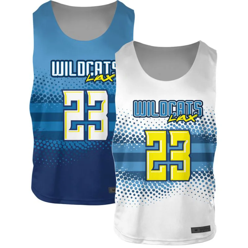 Custom Halftone Dot Reversible Lacrosse Practice Jersey | OEM