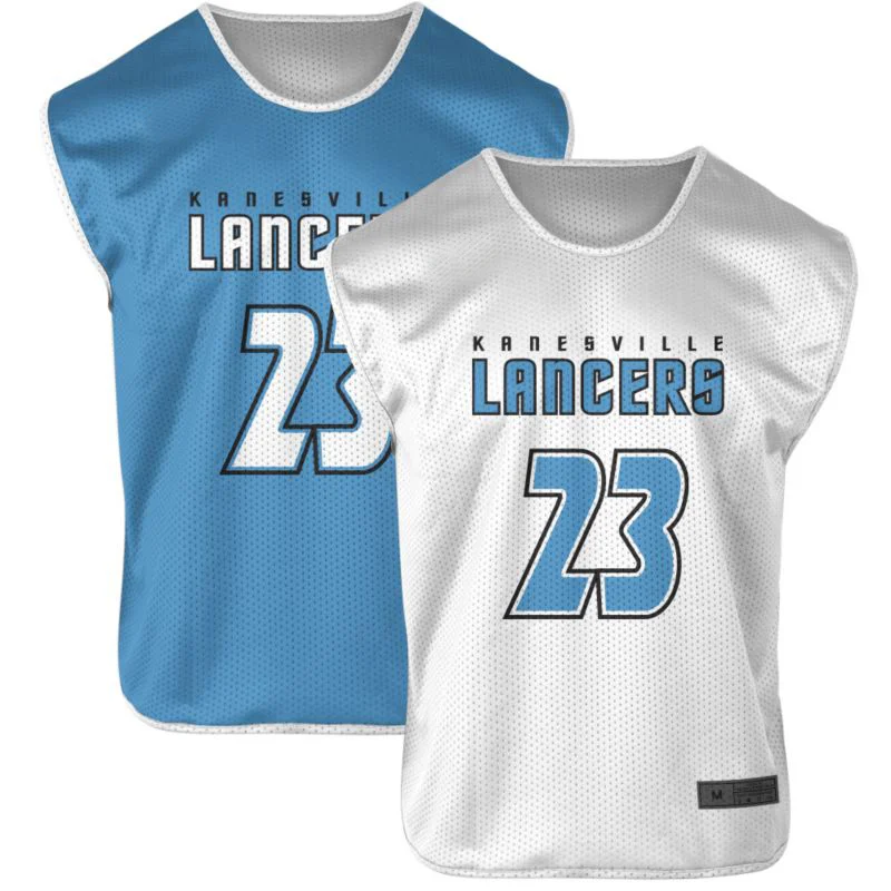 Custom Solid Two-Tone Reversible Sleeveless Lacrosse Jersey | OEM