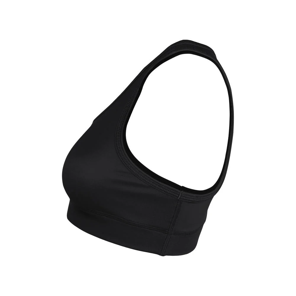 Custom Solid Black Racerback Cheer Sports Bra | OEM