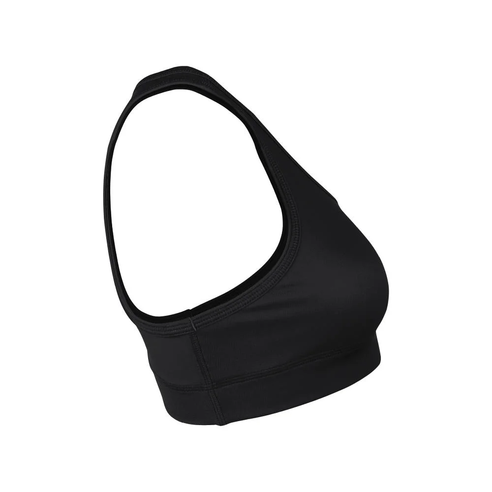 Custom Solid Black Racerback Cheer Sports Bra | OEM