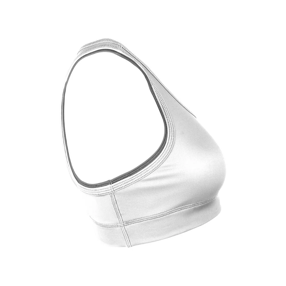 Custom Solid White Racerback Cheer Sports Bra | OEM