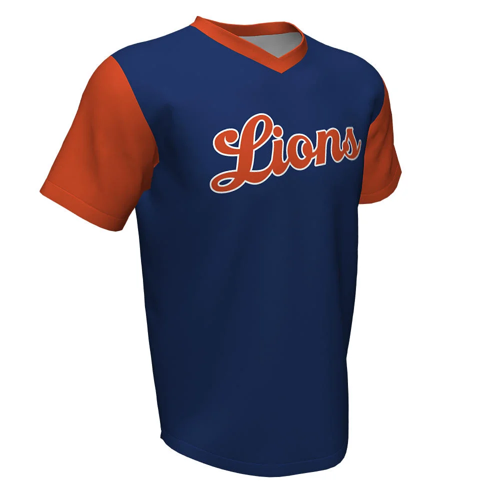 Custom Sublimated V-Neck Baseball Jersey | OEM