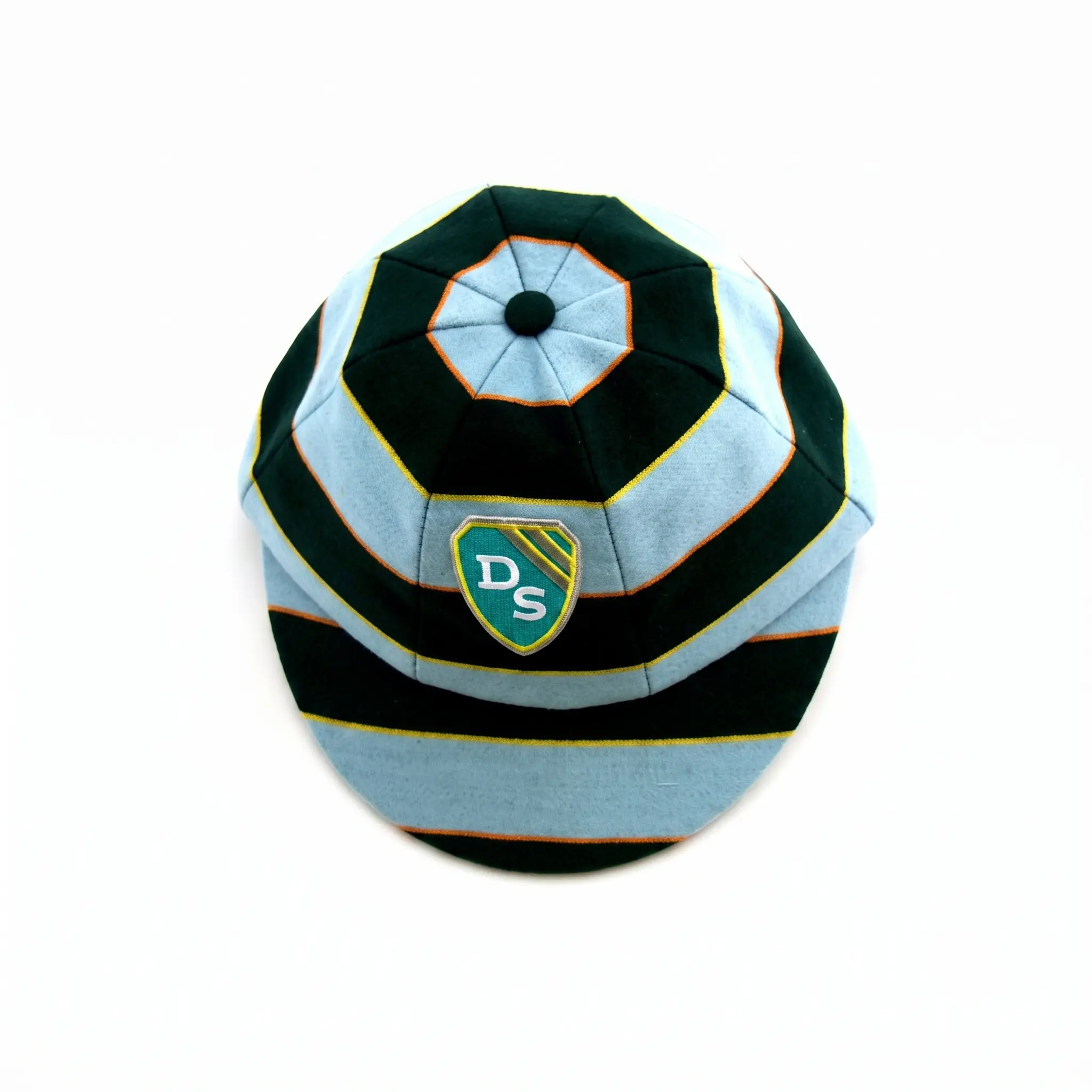 Custom Hooped & Striped Wool Cricket Cap | OEM Baggy Cap