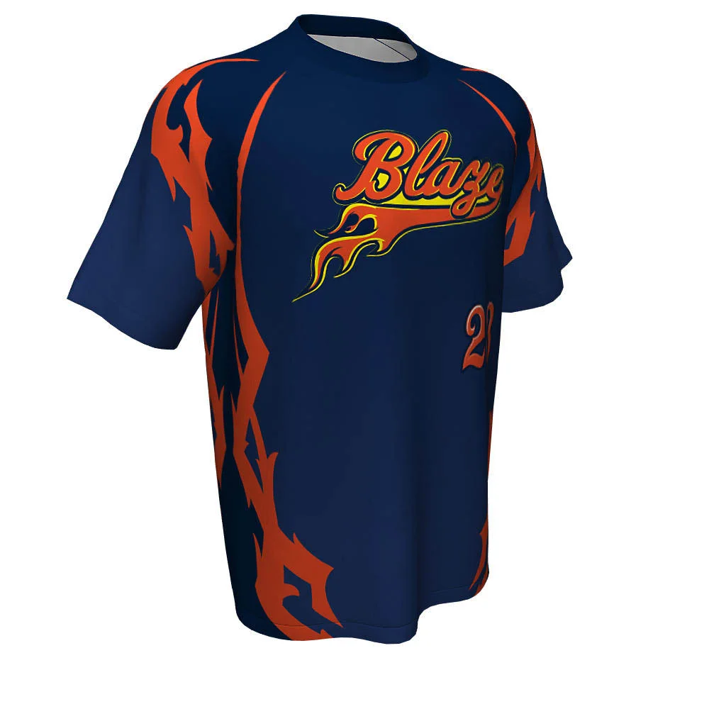 Custom Tribal Flame Sublimated Slowpitch Jersey | OEM