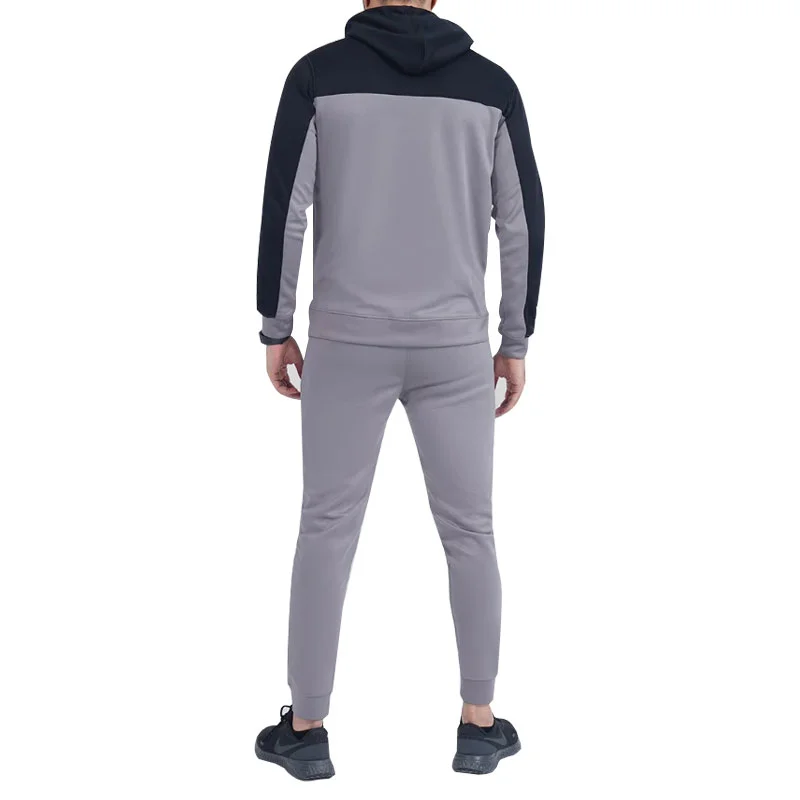 Custom Two-Tone Black & Grey Tech Fleece Tracksuit | B2B OEM