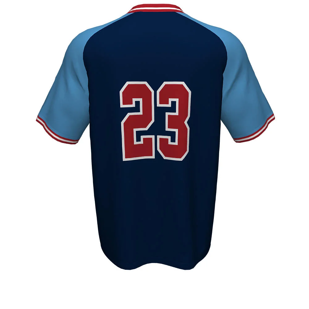 Custom Two-Tone Striped Rib Baseball Short Sleeve Jersey | OEM