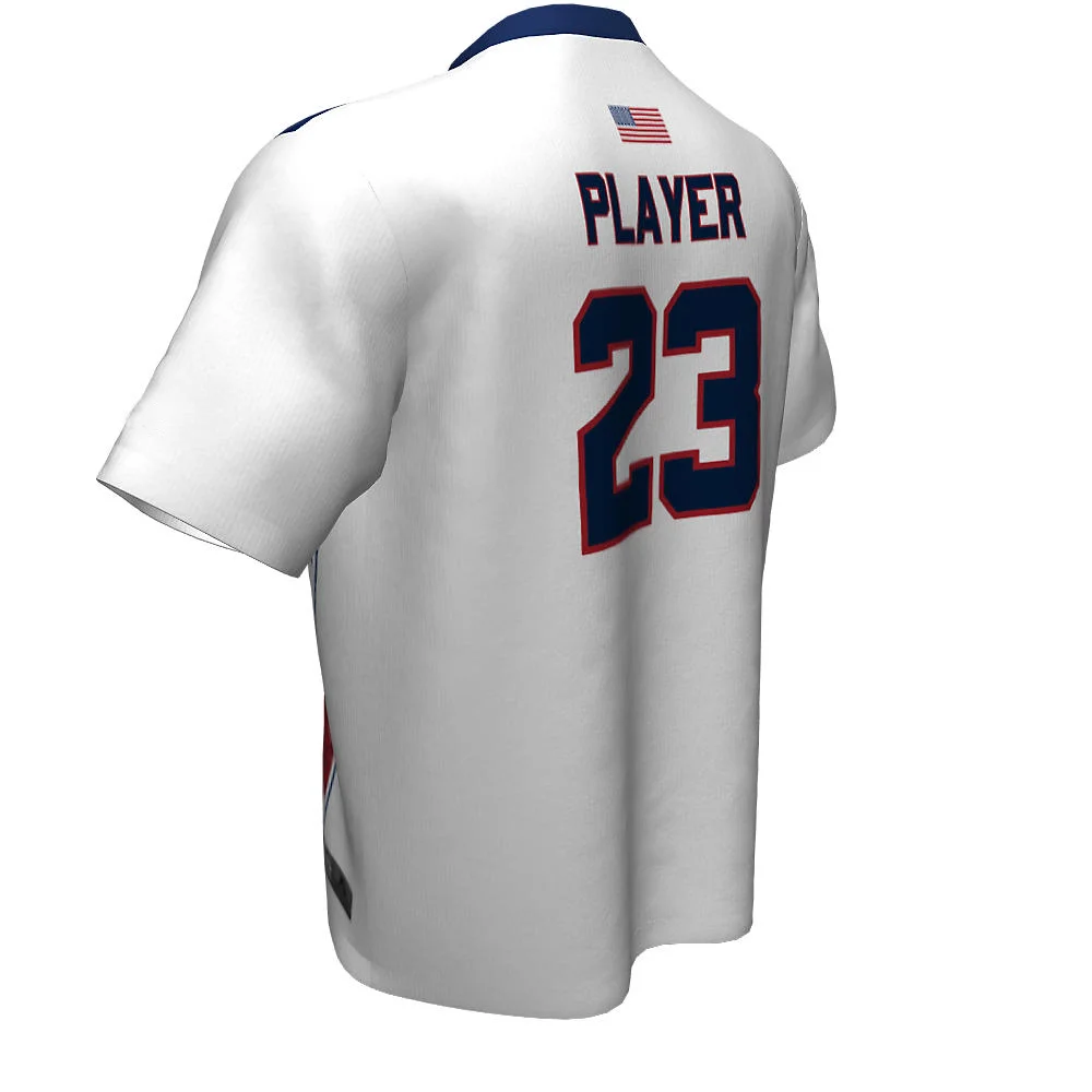 Custom USA Flag Sublimated Baseball Short Sleeve Jersey | OEM