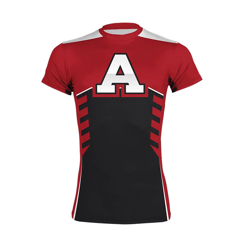 Custom Varsity Letter A Short Sleeve Compression Tee | Teamwear OEM