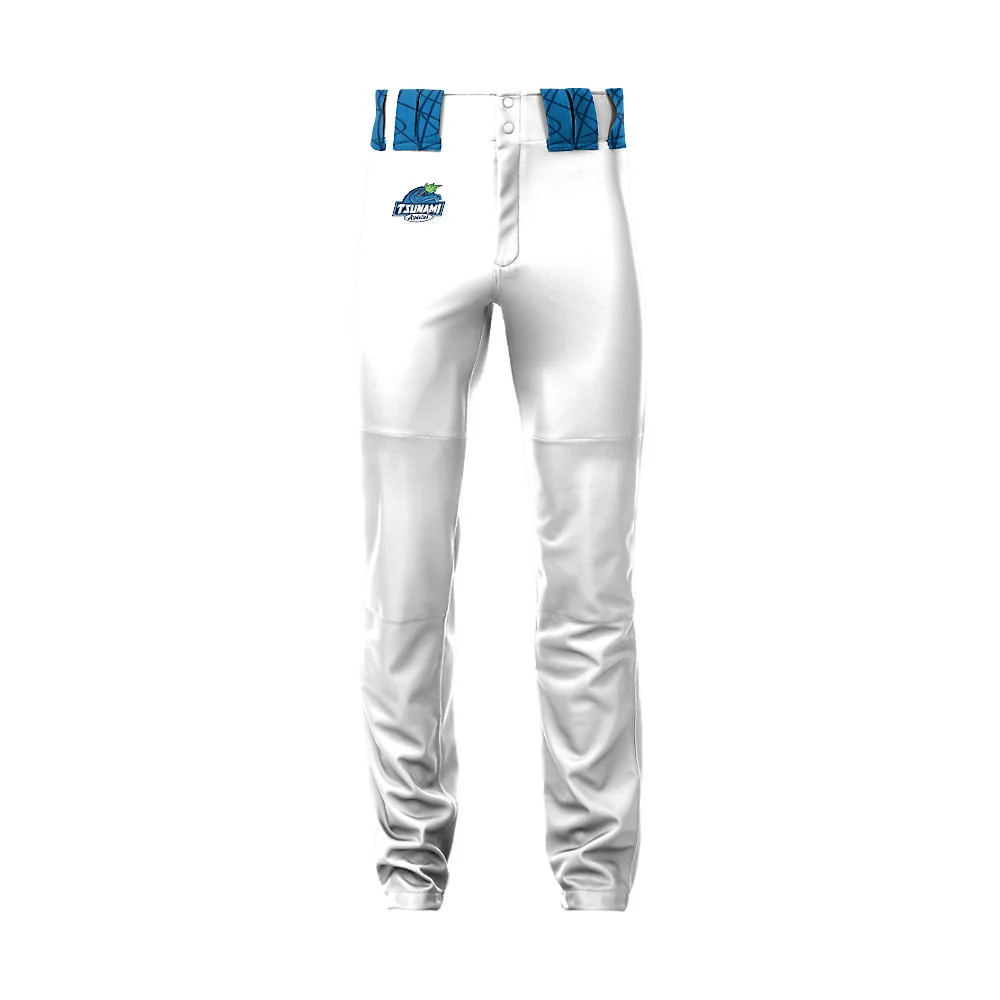 Custom Two-Tone Flank Panel White Baseball Pants | OEM