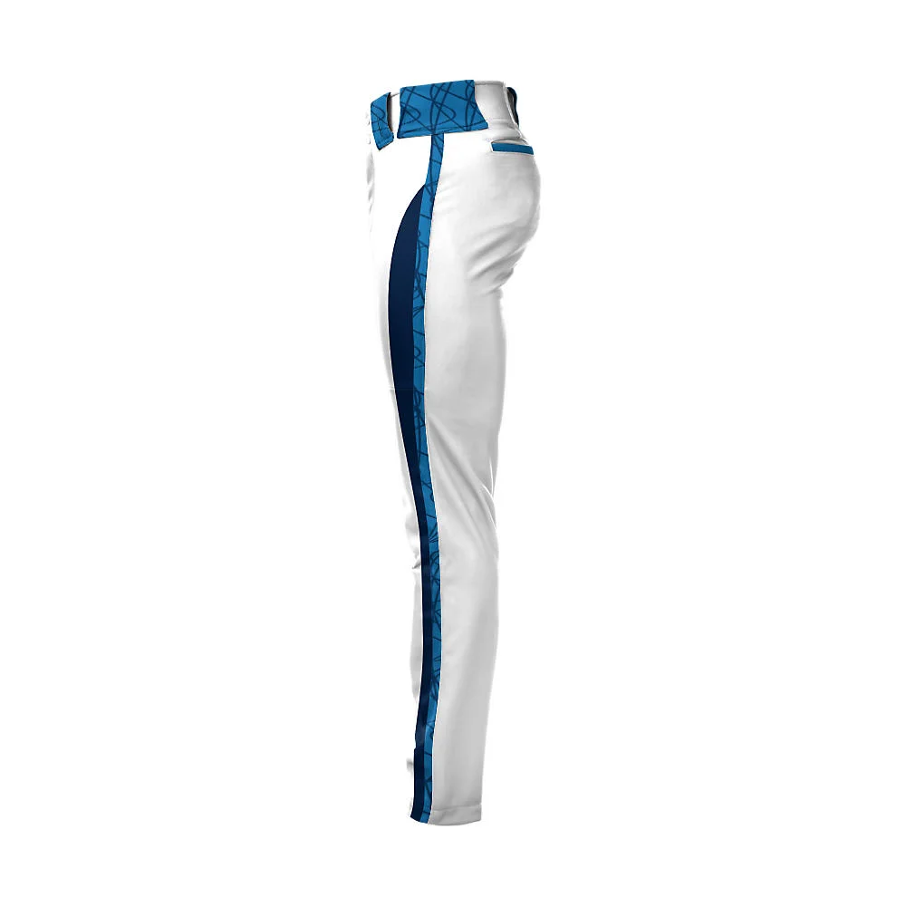Custom Two-Tone Flank Panel White Baseball Pants | OEM