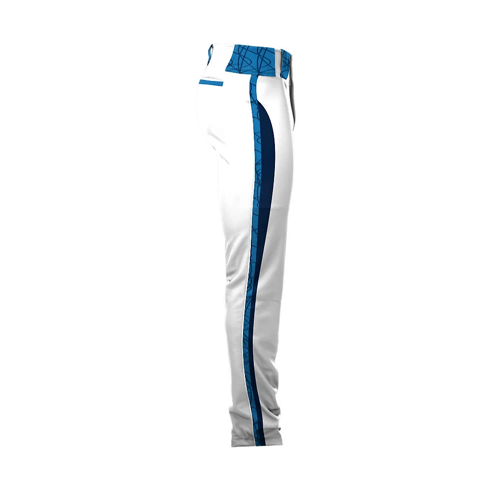 Custom Two-Tone Flank Panel White Baseball Pants | OEM