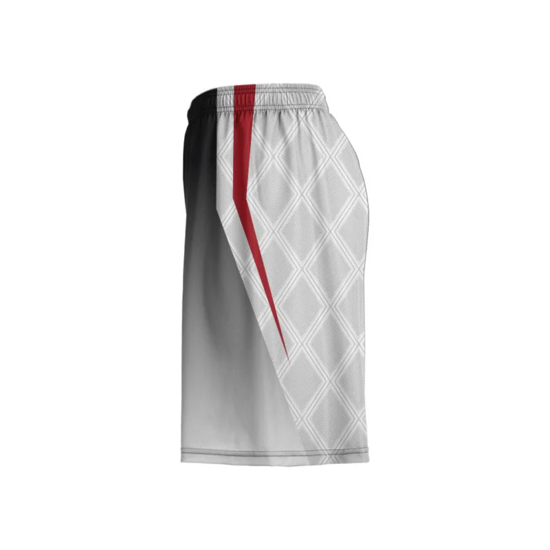 Custom Diamond Grid Striped Lacrosse Shorts | OEM