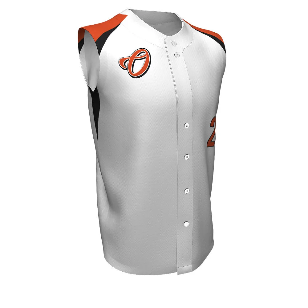 Custom Pin-Dot Mesh Sleeveless Baseball Jersey | OEM