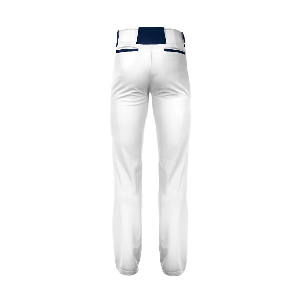 Custom Solid White Patterned Braid Baseball Pants | OEM