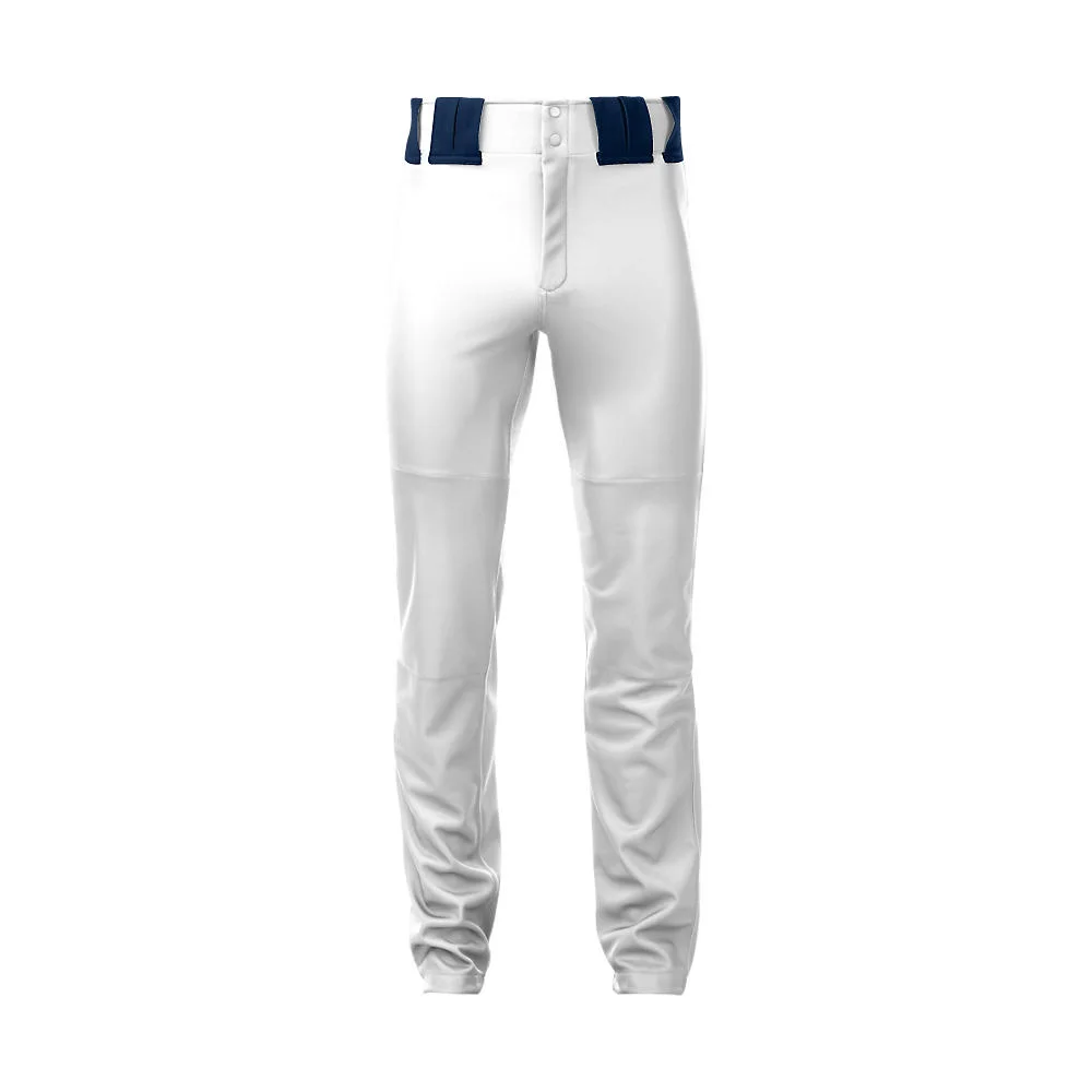Custom Solid White Patterned Braid Baseball Pants | OEM